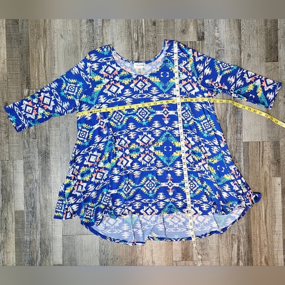 💜The Zig Zag Stripe Shirt Xl Blue Multicolor 🩷 - Picture 2 of 8